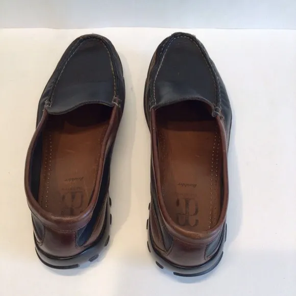 Allen Edmonds Men's US 9.5 D Boulder Venetian Driving Moccasins Black/Brown