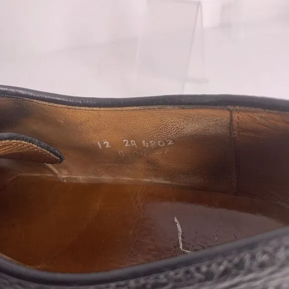 Allen Edmonds Oxford Derby Shoes Mens Sz 12 Black Leather Becker Rubber Soles