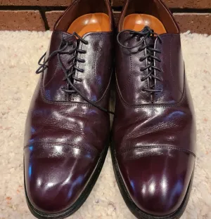 Allen Edmonds Park Avenue Brown Cap-Toe Oxford Lace-Up Dress Shoes Size 9 1/2 D