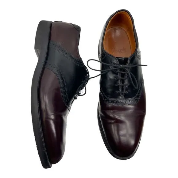 Allen Edmonds Shelton Men's Size 10.5 D Dress Saddle Leather Oxford Shoes