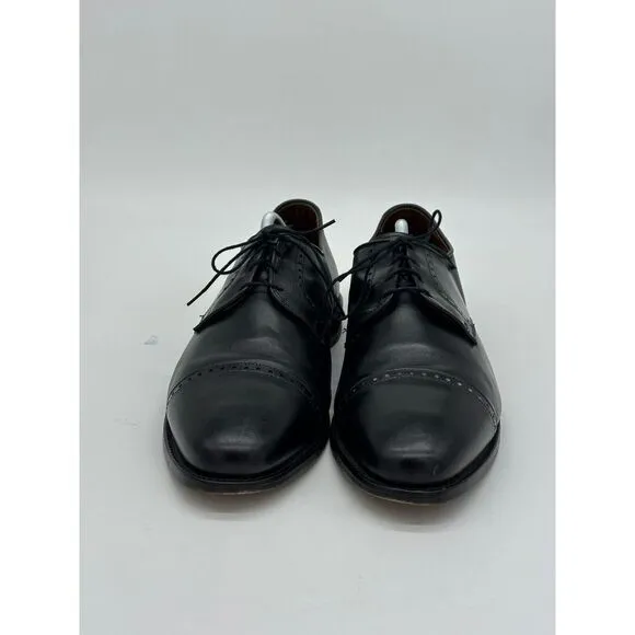 Allen Edmonds Shoes Mens 12 Black Clifton Derby‎ Cap Toe Leather Oxford Dress