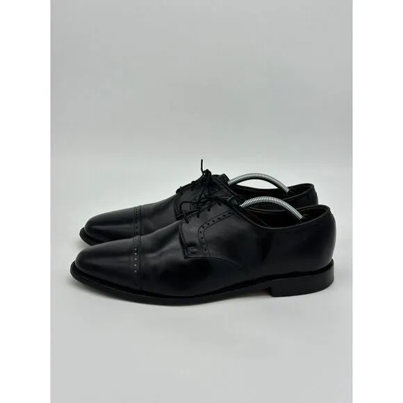 Allen Edmonds Shoes Mens 12 Black Clifton Derby‎ Cap Toe Leather Oxford Dress