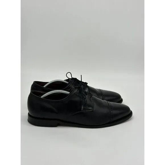Allen Edmonds Shoes Mens 12 Black Clifton Derby‎ Cap Toe Leather Oxford Dress