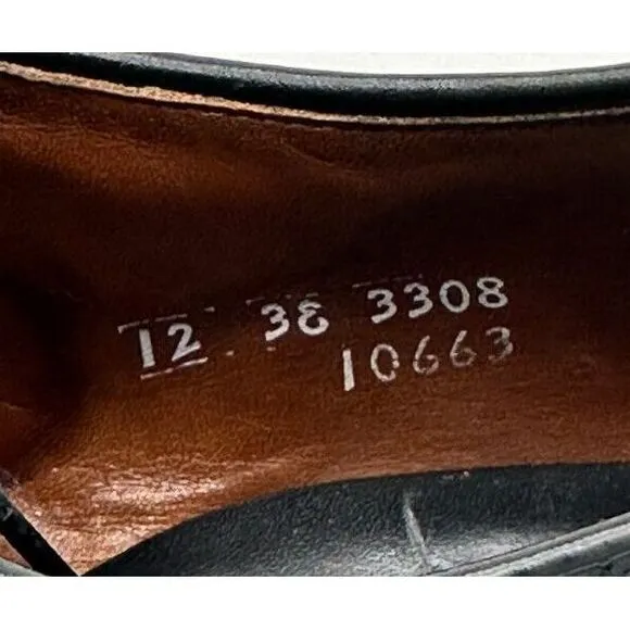 Allen Edmonds Shoes Mens 12 Black Clifton Derby‎ Cap Toe Leather Oxford Dress