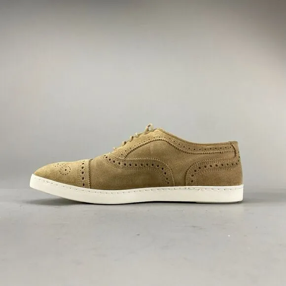 Allen Edmonds Strand Men’s Size 8.5 D Beige Suede Oxford Wingtip Lace Up Sneaker