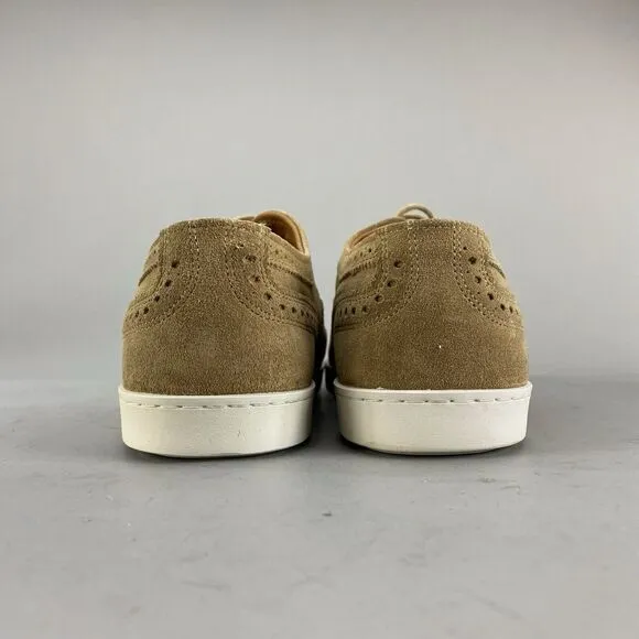 Allen Edmonds Strand Men’s Size 8.5 D Beige Suede Oxford Wingtip Lace Up Sneaker