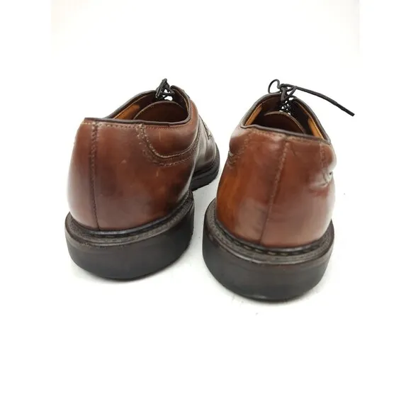 Allen Edmonds Wilbert Brown Calf Leather Oxford Derby Shoes 10 D