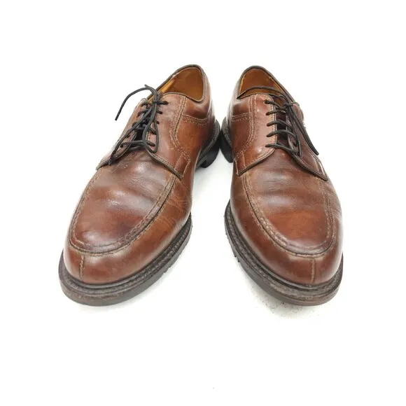 Allen Edmonds Wilbert Brown Calf Leather Oxford Derby Shoes 10 D