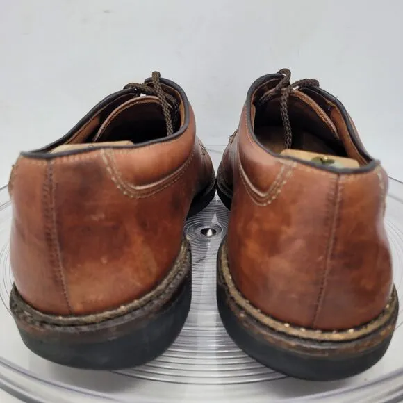 ALLEN EDMONDS Wilbert Brown Leather Dress Casual Walking Derby Shoe Mens US 12.5