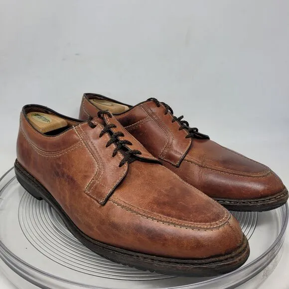ALLEN EDMONDS Wilbert Brown Leather Dress Casual Walking Derby Shoe Mens US 12.5