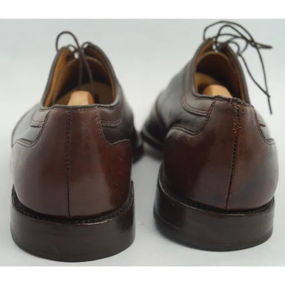 Allen Edmonds Winhall Two Tone Brown Leather Cap Toe Oxford Dress Shoes 10.5