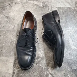Allen Edmonds Hillcrest Black Leather Bicycle Toe Derby Oxford Dress Shoe 11.5