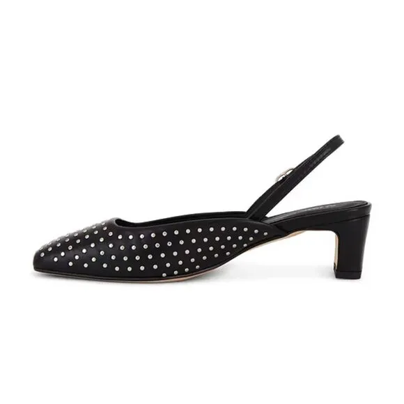 Alohas Lindy Studs pumps shoes sling back black silver   Heels Revolve 38 7-7.5