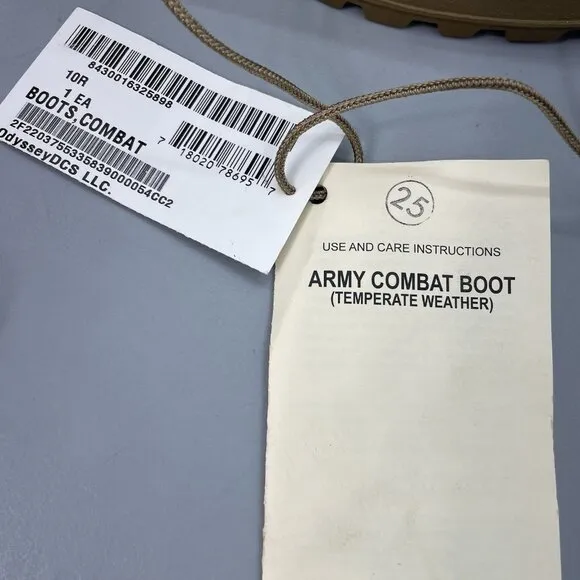 Altama Army Military Combat Boots Waterproof Temperate Weather Tan Mens 10 New