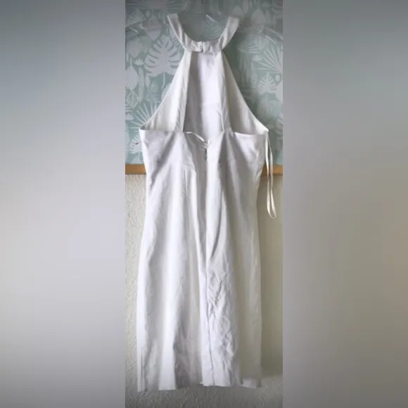 Amanda Uprichard Kitsy cotton mini Halter style  dress in white color size small