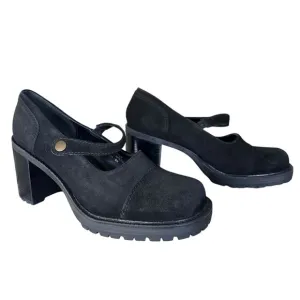 American Eagle Black Suede Mary Jane’s Size 8 NWT