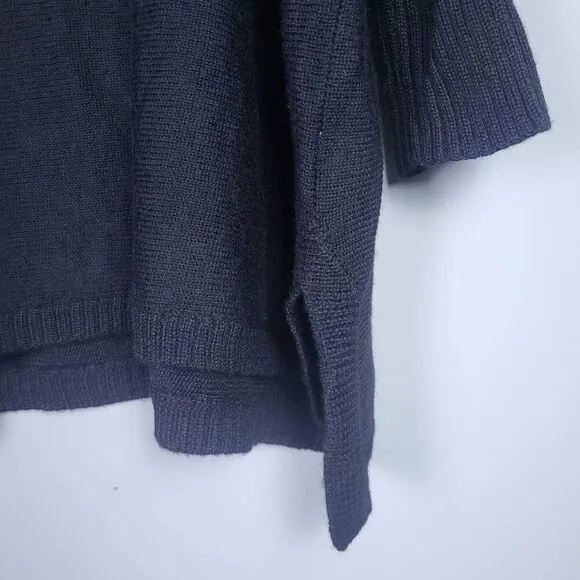 Amour Vert Animana Womens 100% Baby Alpaca Sweater O/S Black Lagenlook Luxury