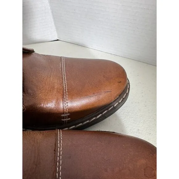 &quot;CREVO&quot; Cayden 225  Leather Boot Size 11 Chestnut Preppy Academia Hiking Work
