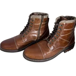&quot;CREVO&quot; Cayden 225  Leather Boot Size 11 Chestnut Preppy Academia Hiking Work