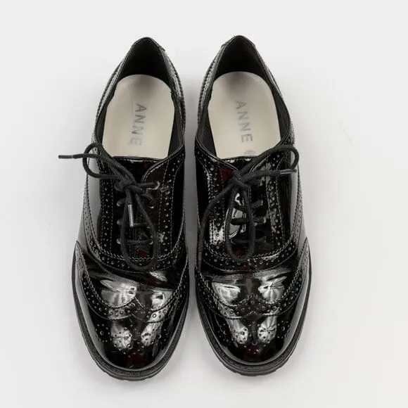 Anne Klein black oxford lace up shoes size 7M