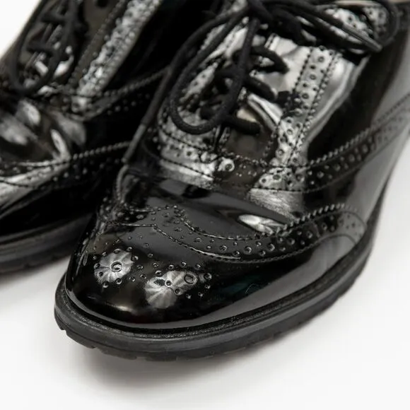 Anne Klein black oxford lace up shoes size 7M
