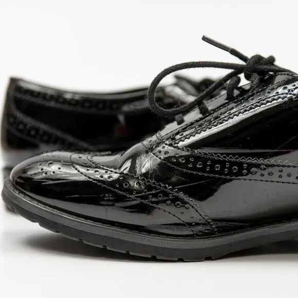 Anne Klein black oxford lace up shoes size 7M