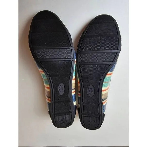Anne Klein Flats Multi color stripe/Navy Size 8.5