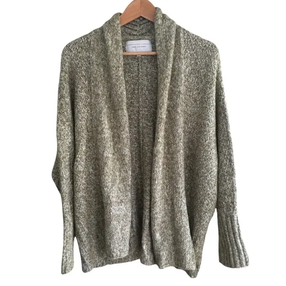 Anthro Angel of the North Alpaca Wool Blend Moss Green Cardi Cardigan Sweater