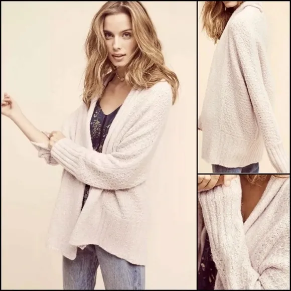Anthro Angel of the North Alpaca Wool Blend Moss Green Cardi Cardigan Sweater
