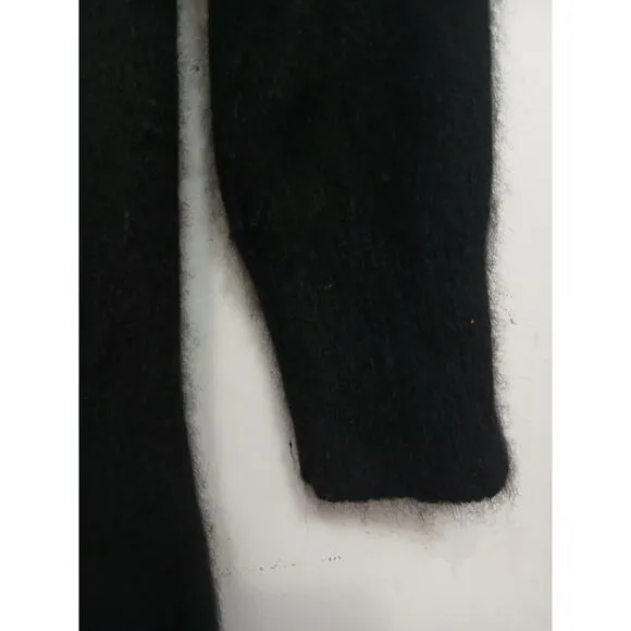 Anthropologie ANGORA Cardigan Size S Black Sweater Nick &amp; Mo Fluffy Whimsigoth