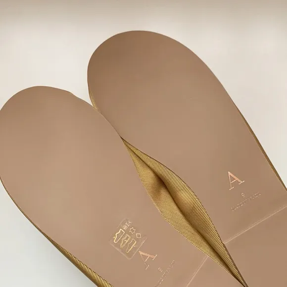 Anthropologie Gold Mesh Ballet Flats
