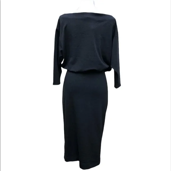 Anthropologie Knit Column Dress, in Charcoal Gray NWT Women’s Size X-Small