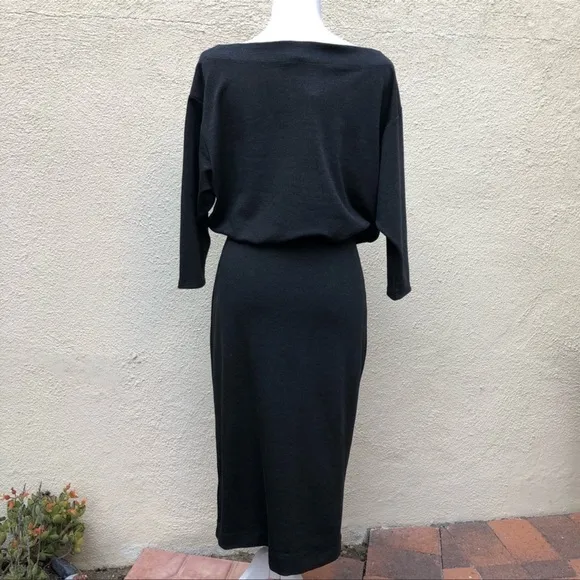 Anthropologie Knit Column Dress, in Charcoal Gray NWT Women’s Size X-Small