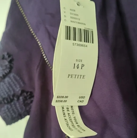 Anthropologie Rae Embroidered Shift Dress Size 14P