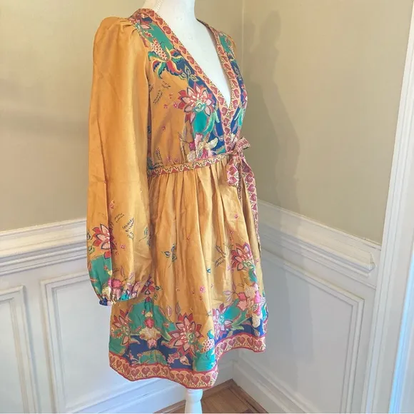 ANTONIO MELANI Emma Floral Faux Wrap Dress NWT