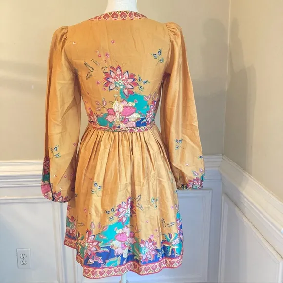 ANTONIO MELANI Emma Floral Faux Wrap Dress NWT
