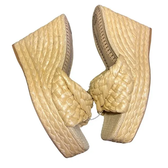 Antonio Melani Magee Braided Raffia Wedges Sandal Open Toe NEW!