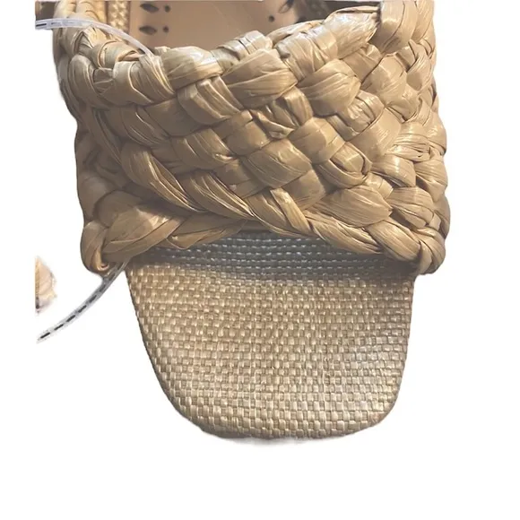 Antonio Melani Magee Braided Raffia Wedges Sandal Open Toe NEW!