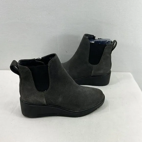 Aqua College Loretta Waterproof Booties- Dark Grey Suede- Size 5.5 M- NIB