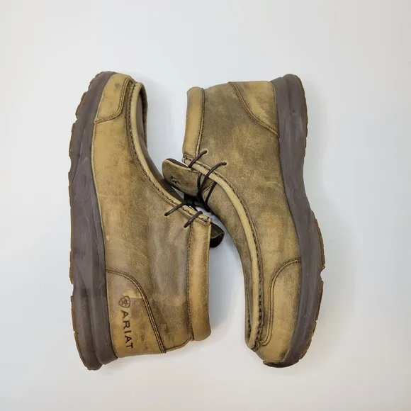 Ariat Chukka Driving Shoes 12D Moc Casual Leather Comfort Outdoors Rodeo Brown