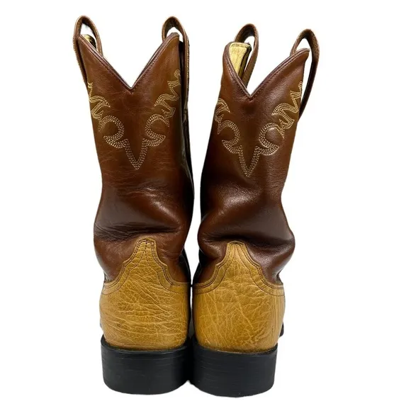 Ariat Cowboy Boots 38181 Brown Leather Two Tone Western Country Boots Men’s 7.5D