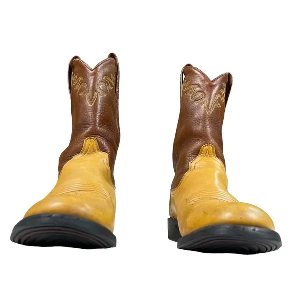 Ariat Cowboy Boots 38181 Brown Leather Two Tone Western Country Boots Men’s 7.5D