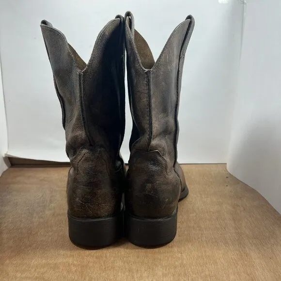 Ariat Mens Rambler Western Boot Size 12 D Antiqued Brow Leather Pull On 10025171
