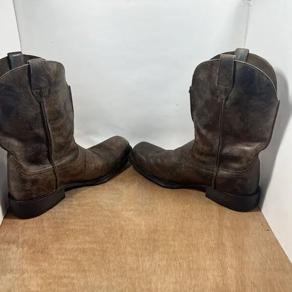Ariat Mens Rambler Western Boot Size 12 D Antiqued Brow Leather Pull On 10025171