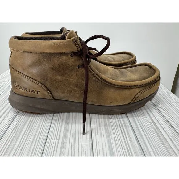 Ariat Spitfire Boots Men’s Sz 11.5 D Brown Bomber 10021723 Moc Toe Casual Shoes