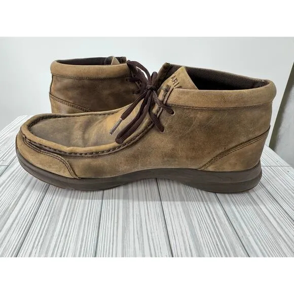 Ariat Spitfire Boots Men’s Sz 11.5 D Brown Bomber 10021723 Moc Toe Casual Shoes