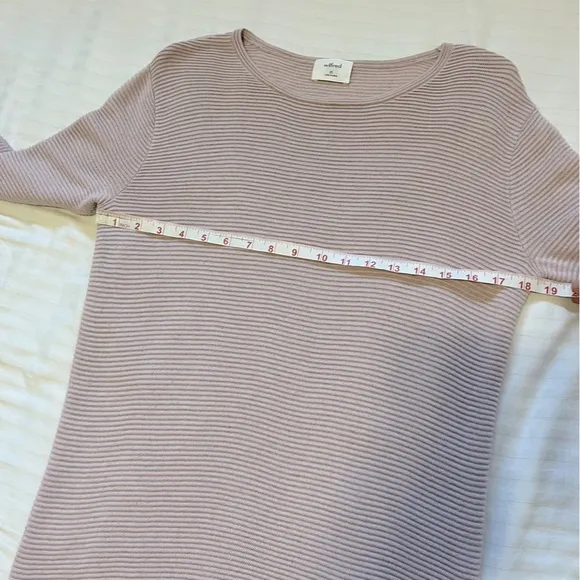 Aritzia Wilfred Blanchard Linen Blend Ribbed Sweater Pink size XSmall