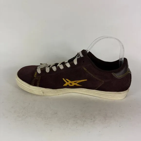 Asics Classic Tempo Pro Sneakers Men 8 Dark Brown Suede Low Top Skateboard Shoes