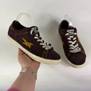 Asics Classic Tempo Pro Sneakers Men 8 Dark Brown Suede Low Top Skateboard Shoes