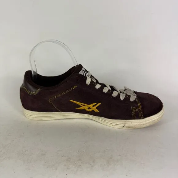 Asics Classic Tempo Pro Sneakers Men 8 Dark Brown Suede Low Top Skateboard Shoes
